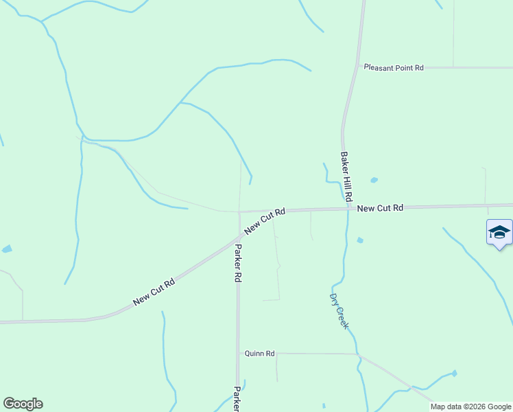 map of restaurants, bars, coffee shops, grocery stores, and more near 12219 New Cut Road in Athens