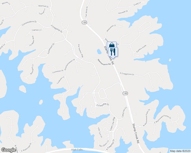 map of restaurants, bars, coffee shops, grocery stores, and more near 107 Harbor Lights Drive in Salem