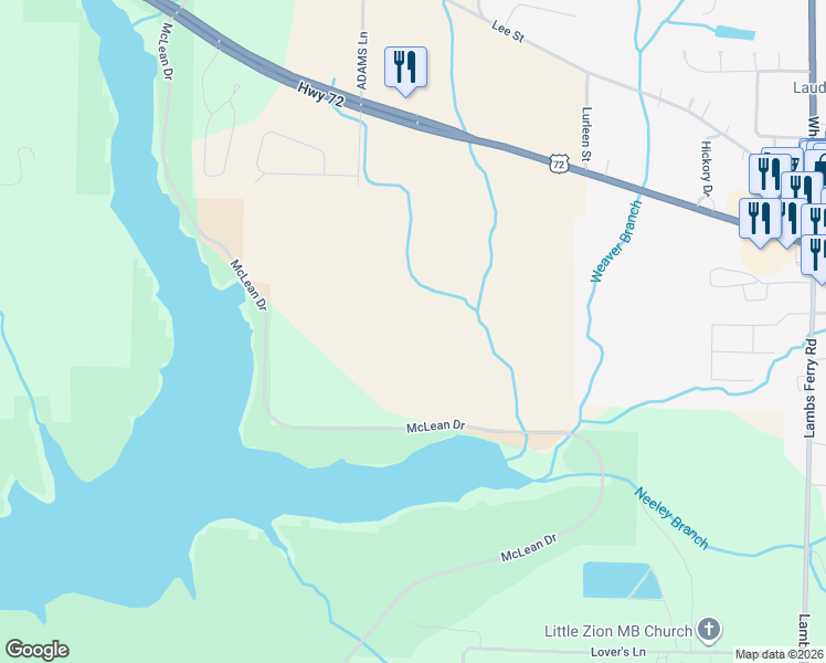 map of restaurants, bars, coffee shops, grocery stores, and more near in Rogersville