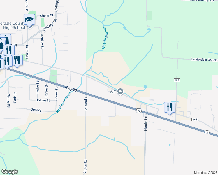 map of restaurants, bars, coffee shops, grocery stores, and more near 17139 U.S. 72 in Rogersville