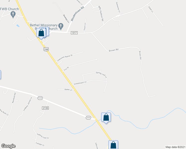 map of restaurants, bars, coffee shops, grocery stores, and more near 112 Spring Leaf Lane in Jacksonville