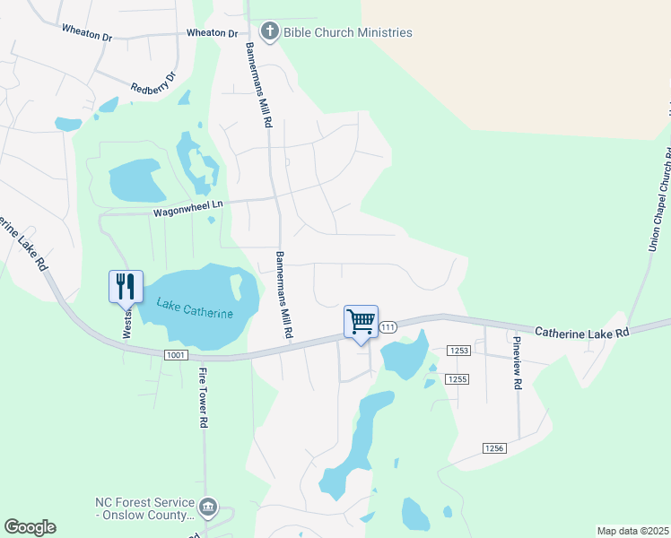 map of restaurants, bars, coffee shops, grocery stores, and more near 300 Ivy Brook Court in Richlands