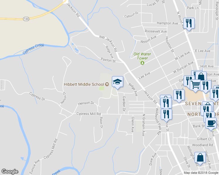 map of restaurants, bars, coffee shops, grocery stores, and more near 1601 Appleby Boulevard in Florence