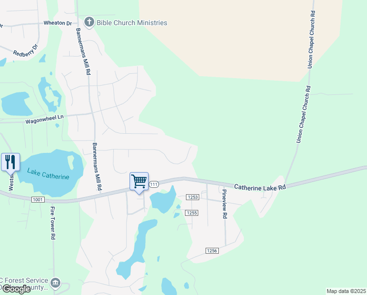 map of restaurants, bars, coffee shops, grocery stores, and more near 151 Harvest Moon Drive in Richlands