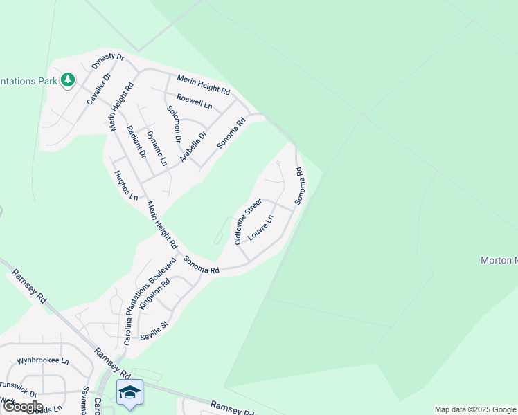 map of restaurants, bars, coffee shops, grocery stores, and more near 418 Oldtowne Street in Jacksonville