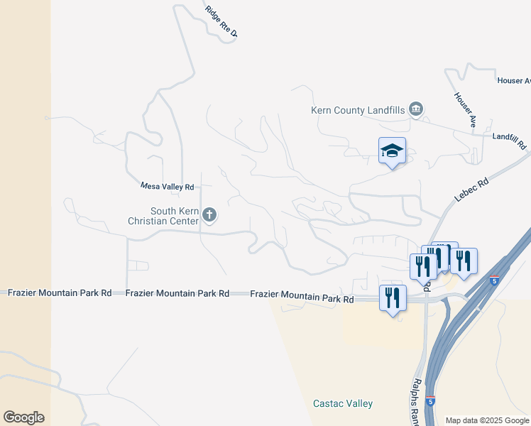 map of restaurants, bars, coffee shops, grocery stores, and more near 2 Lebec Road in Lebec