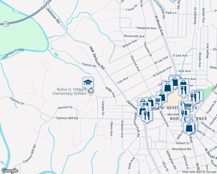 map of restaurants, bars, coffee shops, grocery stores, and more near 1631 Ridge Avenue in Florence