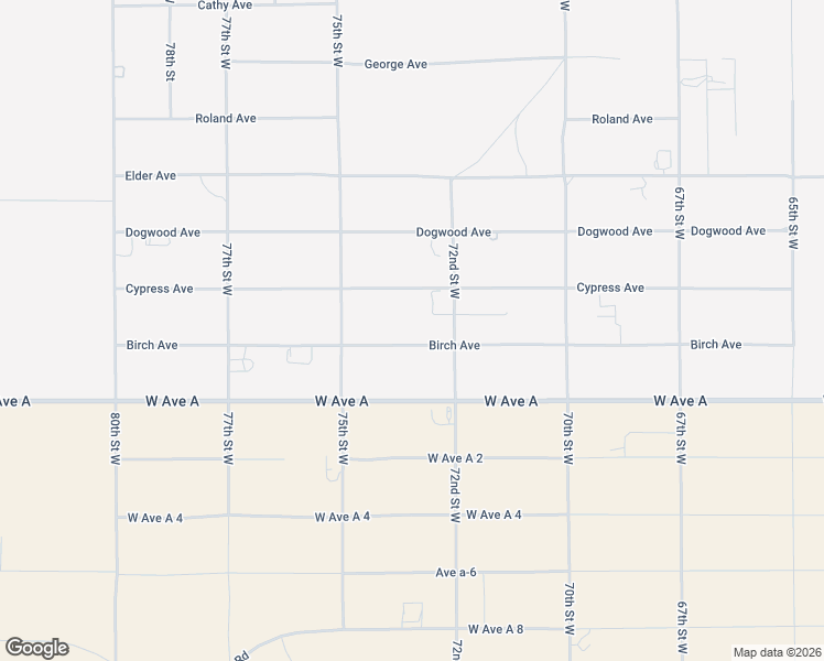 map of restaurants, bars, coffee shops, grocery stores, and more near 7321 Birch Avenue in Rosamond