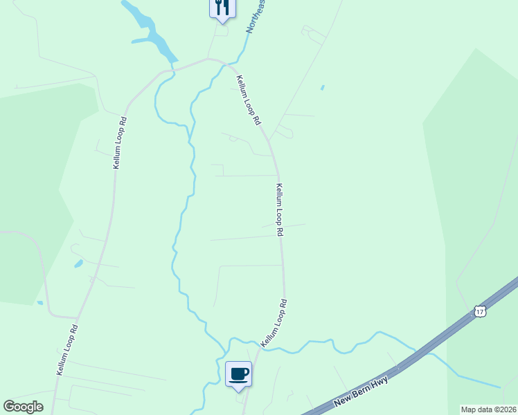 map of restaurants, bars, coffee shops, grocery stores, and more near 1638 Kellum Loop Road in Jacksonville