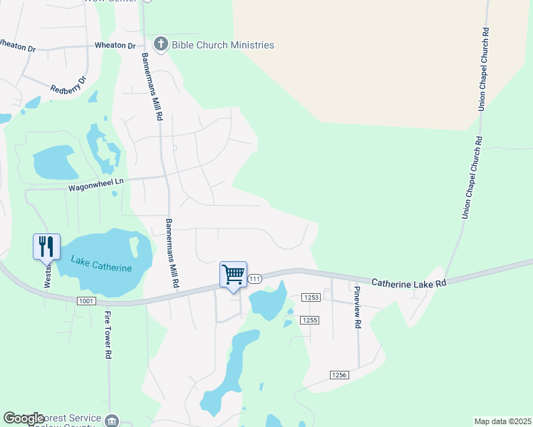 map of restaurants, bars, coffee shops, grocery stores, and more near 137 Harvest Moon Drive in Richlands
