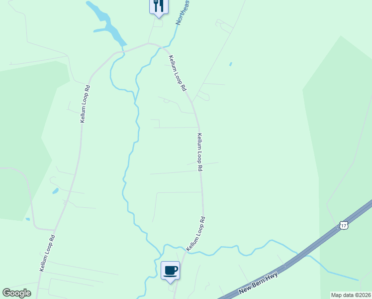 map of restaurants, bars, coffee shops, grocery stores, and more near 1638 Kellum Loop Road in Jacksonville