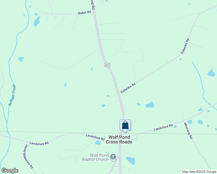 map of restaurants, bars, coffee shops, grocery stores, and more near 7408 Wolf Pond Road in Monroe