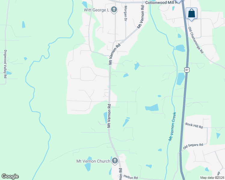 map of restaurants, bars, coffee shops, grocery stores, and more near 1113 Mount Vernon Road in Tunnel Hill