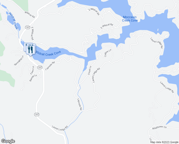 map of restaurants, bars, coffee shops, grocery stores, and more near 298 Floyd Lane in Clarkesville