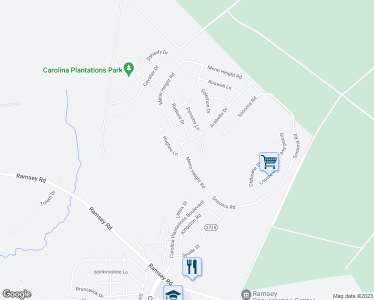 map of restaurants, bars, coffee shops, grocery stores, and more near 228 Merin Height Road in Jacksonville