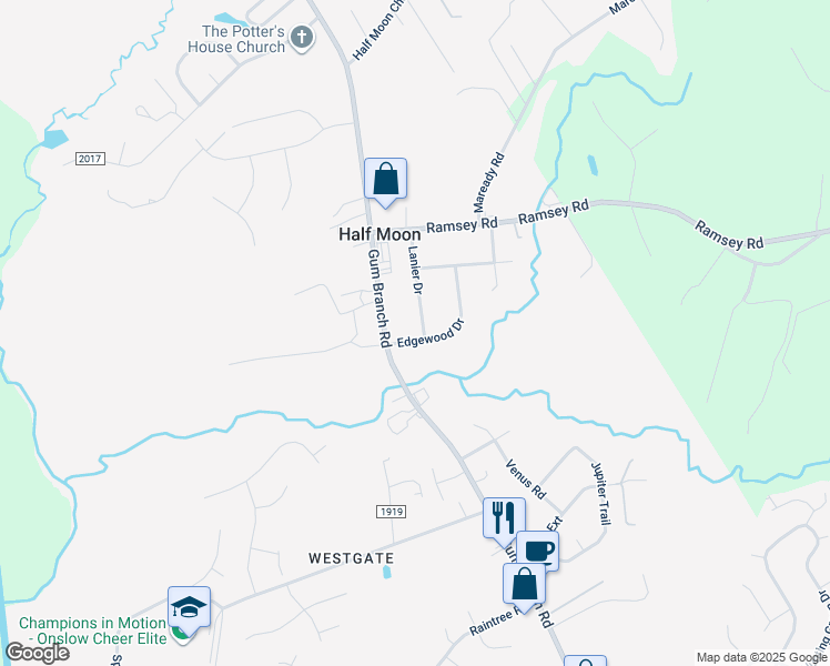 map of restaurants, bars, coffee shops, grocery stores, and more near 120 Lanier Drive in Jacksonville