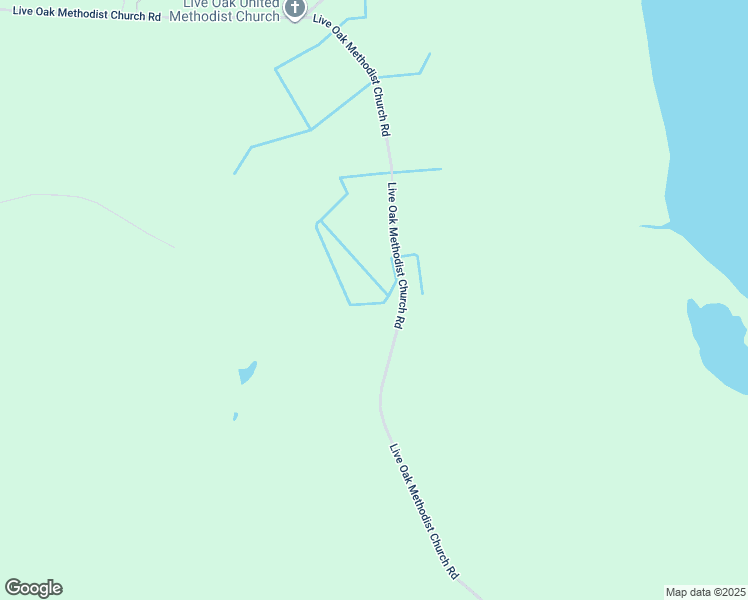 map of restaurants, bars, coffee shops, grocery stores, and more near 1604 Live Oak Methodist Church Road in White Oak