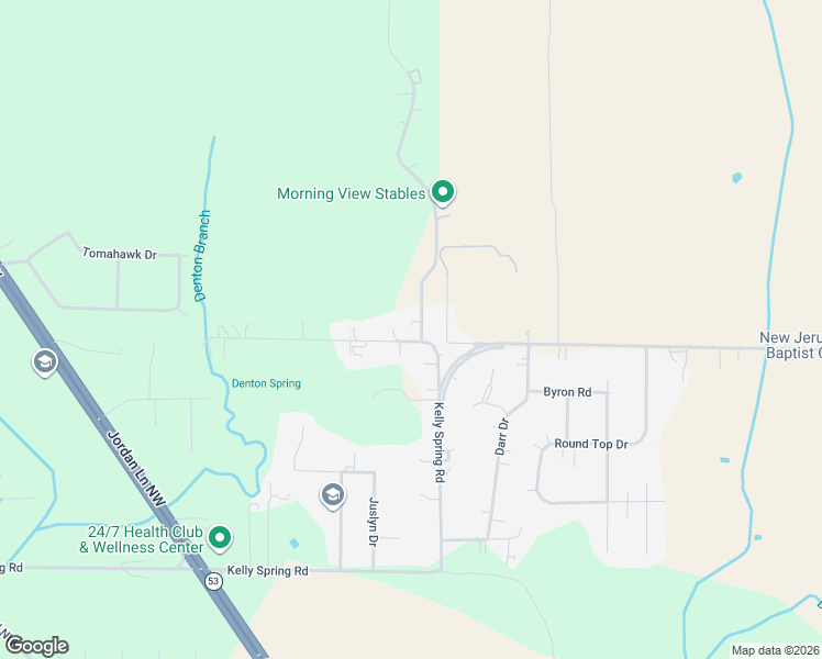 map of restaurants, bars, coffee shops, grocery stores, and more near 126 Taylor Denton Lane in Harvest