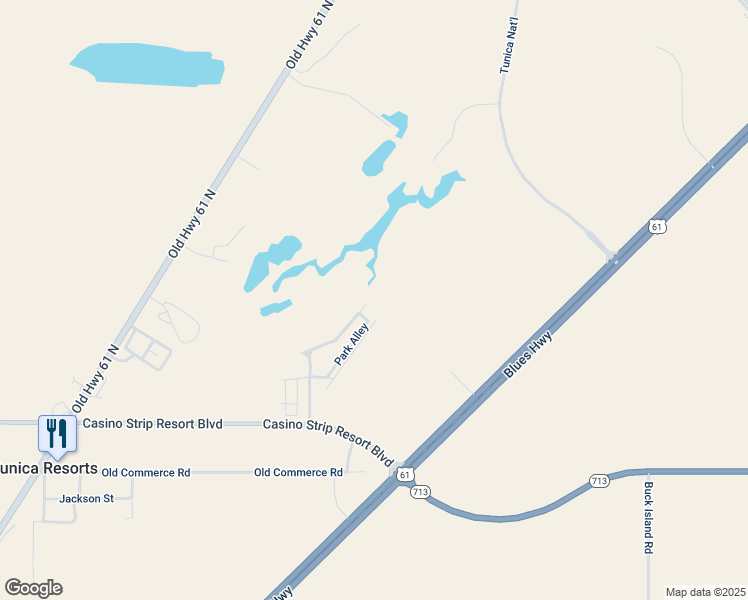 map of restaurants, bars, coffee shops, grocery stores, and more near 1383 Gallery Walk Drive in Robinsonville