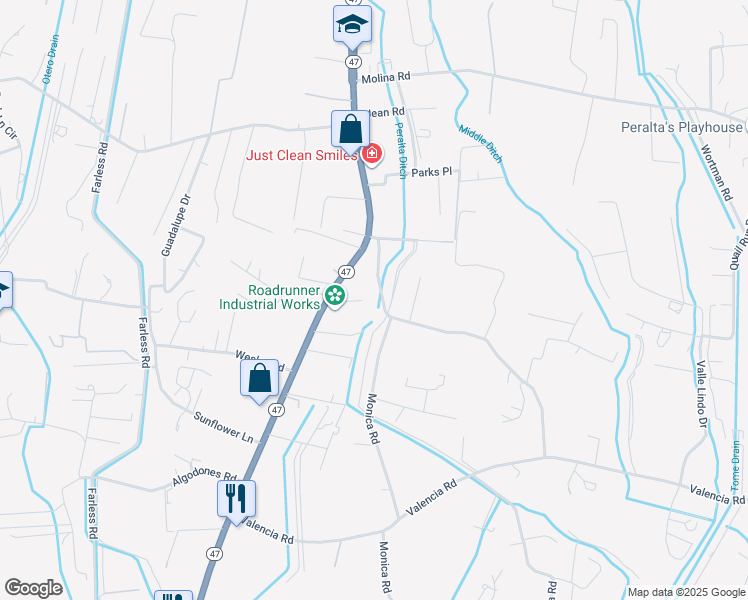 map of restaurants, bars, coffee shops, grocery stores, and more near 9 Don Jacobo Road in Peralta