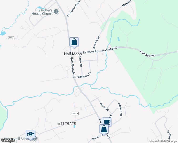 map of restaurants, bars, coffee shops, grocery stores, and more near 219 Edgewood Drive in Jacksonville