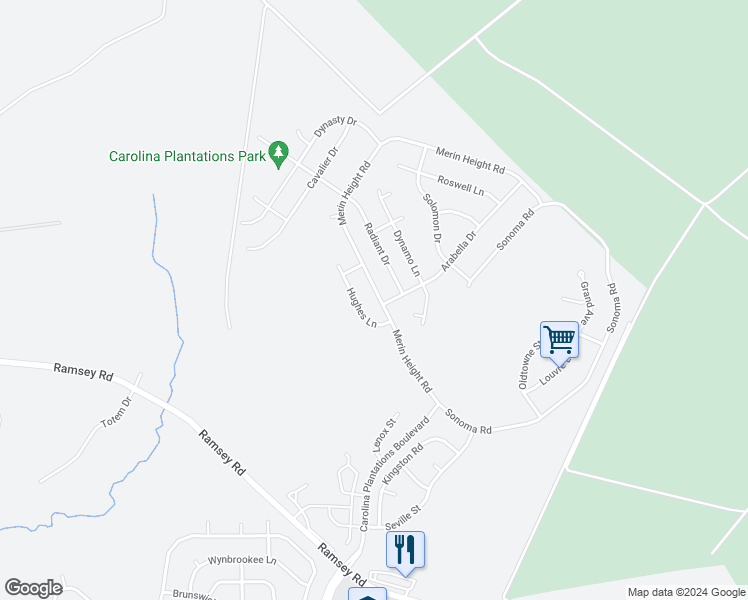 map of restaurants, bars, coffee shops, grocery stores, and more near 231 Merin Height Road in Jacksonville