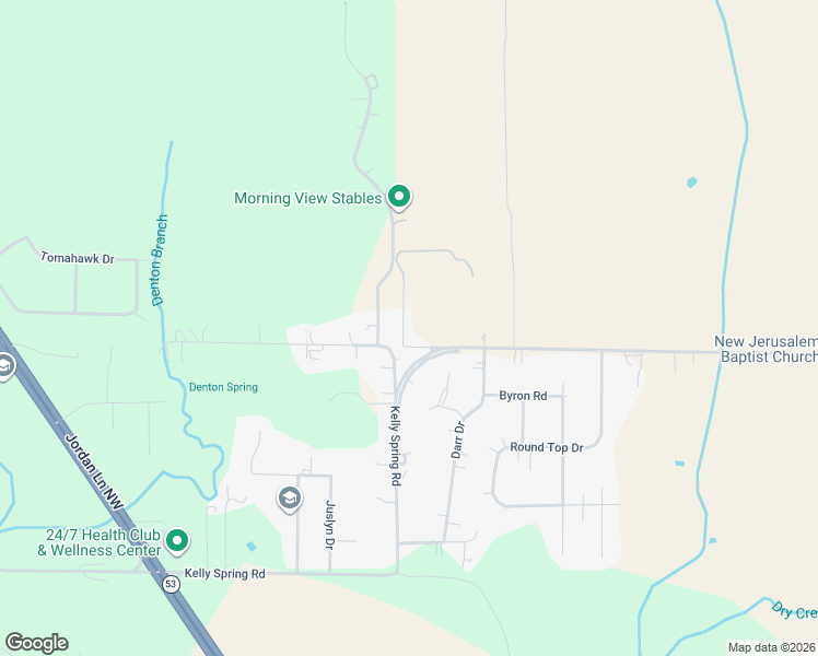 map of restaurants, bars, coffee shops, grocery stores, and more near 173 Geddings Lang Road in Harvest