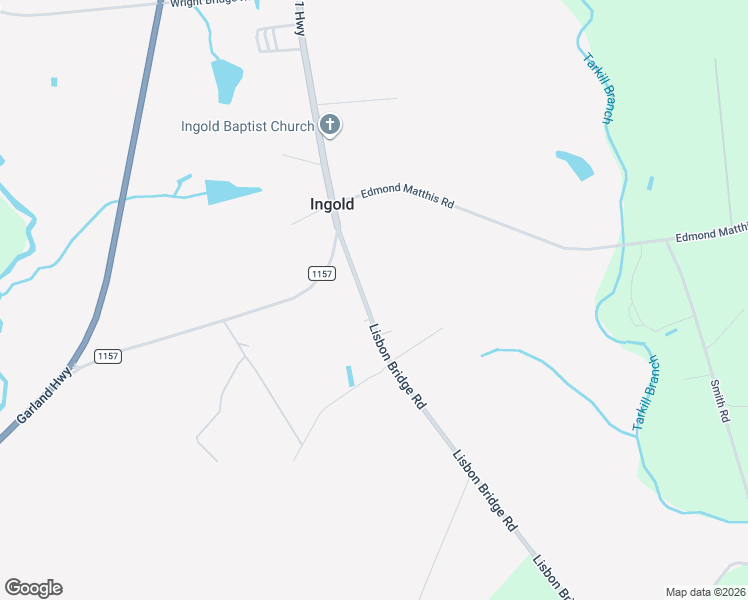 map of restaurants, bars, coffee shops, grocery stores, and more near 175 Lisbon Bridge Road in Garland