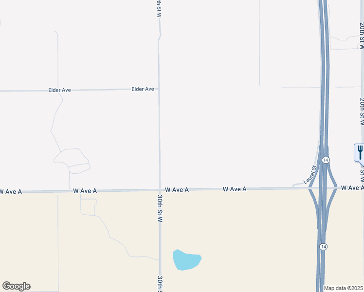 map of restaurants, bars, coffee shops, grocery stores, and more near 30th Street West in Rosamond