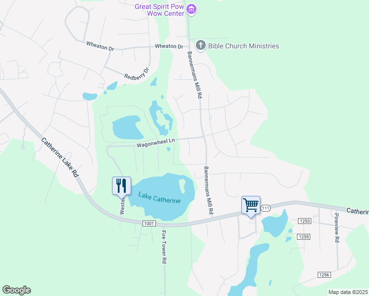 map of restaurants, bars, coffee shops, grocery stores, and more near 104 Carriage Hills Court in Richlands