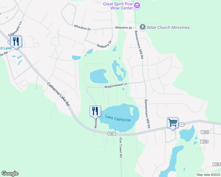 map of restaurants, bars, coffee shops, grocery stores, and more near 261 Wagonwheel Lane in Richlands