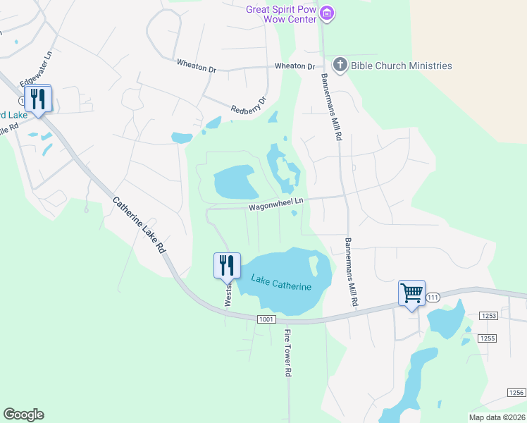 map of restaurants, bars, coffee shops, grocery stores, and more near 261 Wagonwheel Lane in Richlands