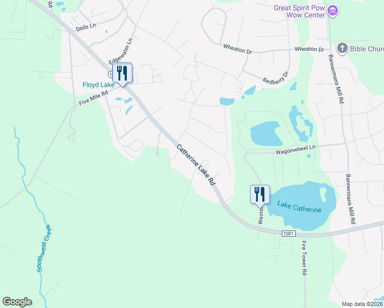 map of restaurants, bars, coffee shops, grocery stores, and more near 2250 Catherine Lake Road in Richlands