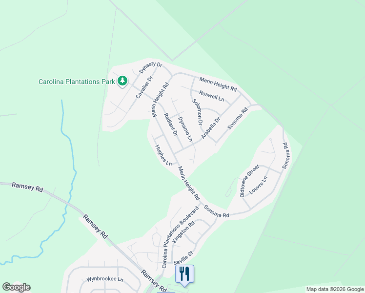 map of restaurants, bars, coffee shops, grocery stores, and more near 700 Radiant Drive in Jacksonville