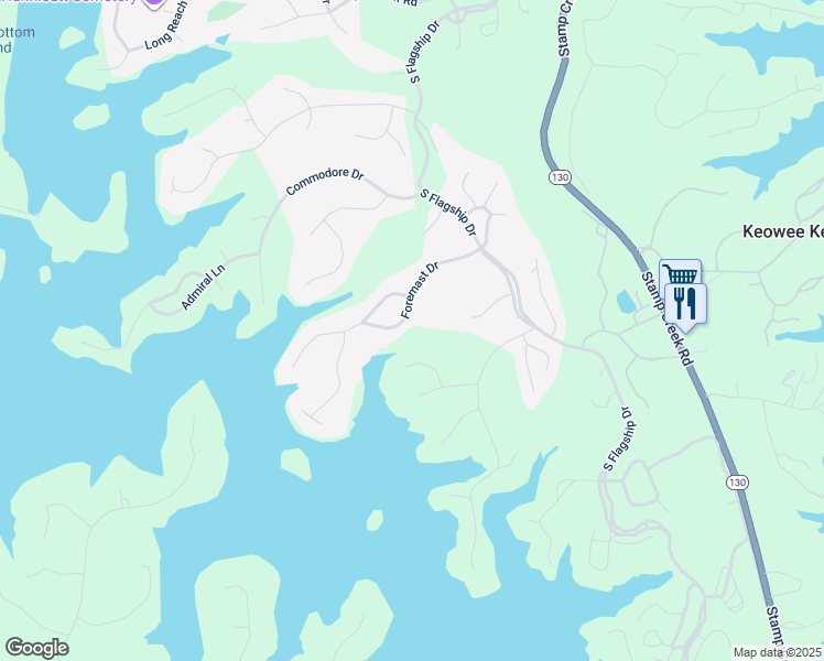 map of restaurants, bars, coffee shops, grocery stores, and more near 21 Foremast Dr in Salem