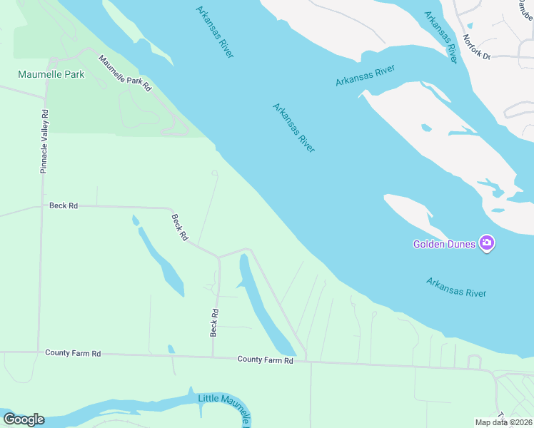 map of restaurants, bars, coffee shops, grocery stores, and more near 7517 Beck Road in Little Rock