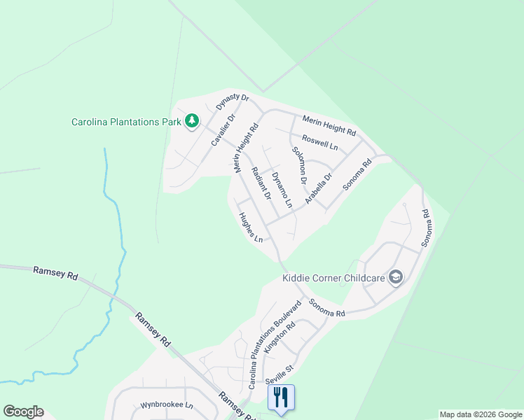 map of restaurants, bars, coffee shops, grocery stores, and more near 240 Merin Height Road in Jacksonville