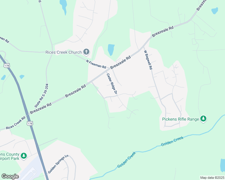 map of restaurants, bars, coffee shops, grocery stores, and more near 208 Cedar Ridge Drive in Liberty