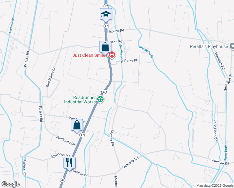 map of restaurants, bars, coffee shops, grocery stores, and more near 9 Don Jacobo Road in Peralta