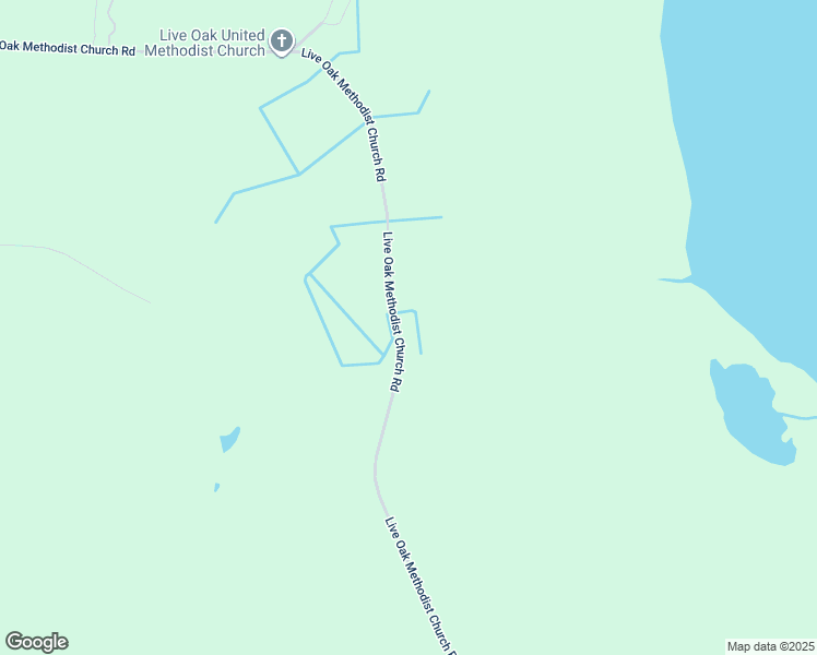 map of restaurants, bars, coffee shops, grocery stores, and more near 1755 Live Oak Methodist Church Road in White Oak