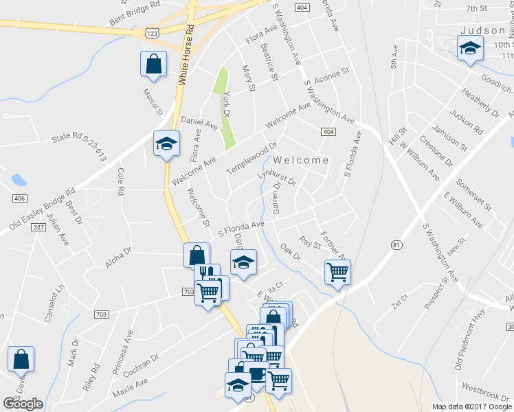map of restaurants, bars, coffee shops, grocery stores, and more near 10 Mc Lendon Drive in Greenville