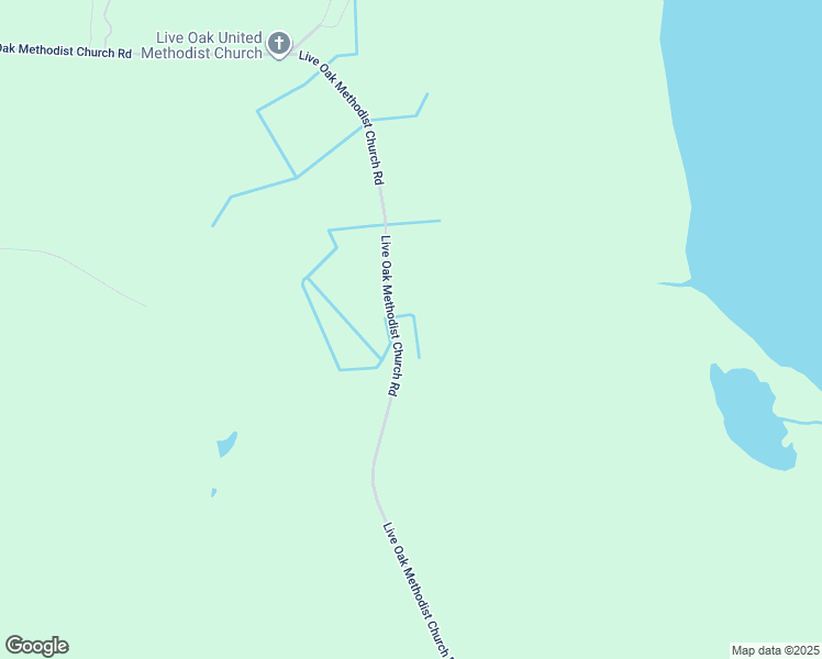 map of restaurants, bars, coffee shops, grocery stores, and more near 1755 Live Oak Methodist Church Road in White Oak