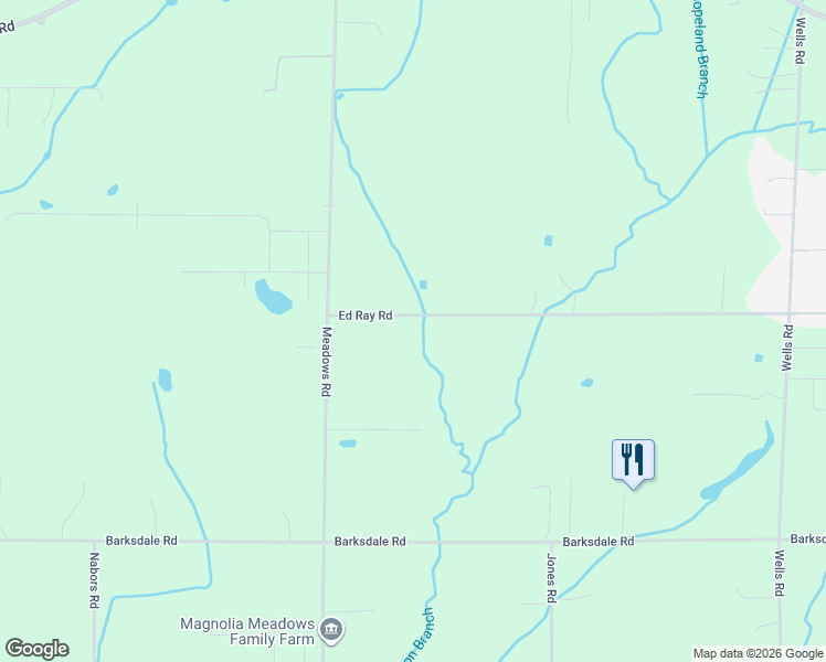 map of restaurants, bars, coffee shops, grocery stores, and more near 18278 Meadows Road in Athens