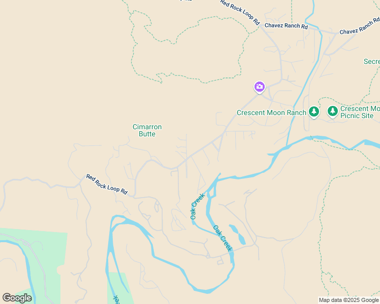 map of restaurants, bars, coffee shops, grocery stores, and more near 2715 Red Rock Loop Road in Sedona