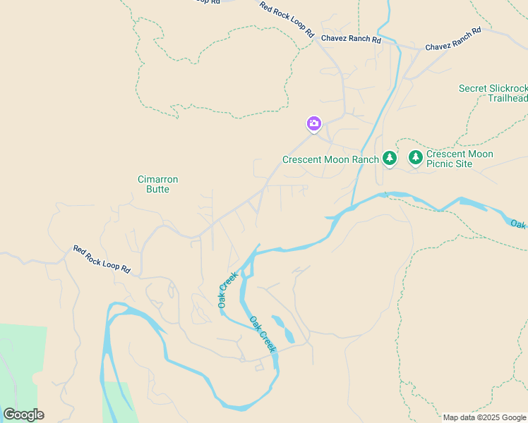 map of restaurants, bars, coffee shops, grocery stores, and more near 100 Miretta Lane in Sedona