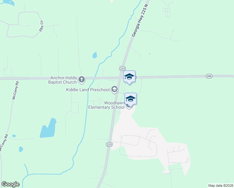 map of restaurants, bars, coffee shops, grocery stores, and more near 4580 Georgia 225 in Chatsworth