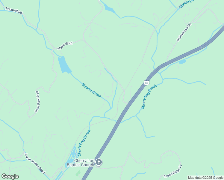 map of restaurants, bars, coffee shops, grocery stores, and more near Old Mill Trace in Blue Ridge