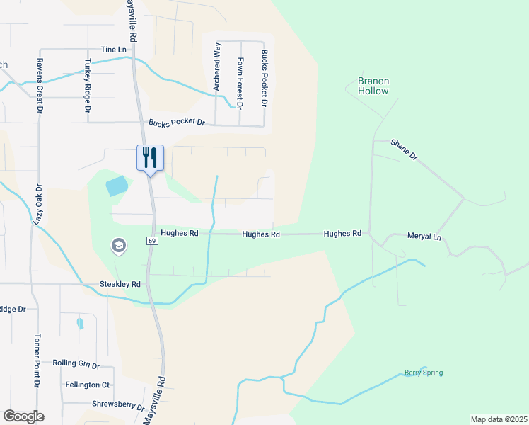 map of restaurants, bars, coffee shops, grocery stores, and more near 235 Hughes Road in New Market