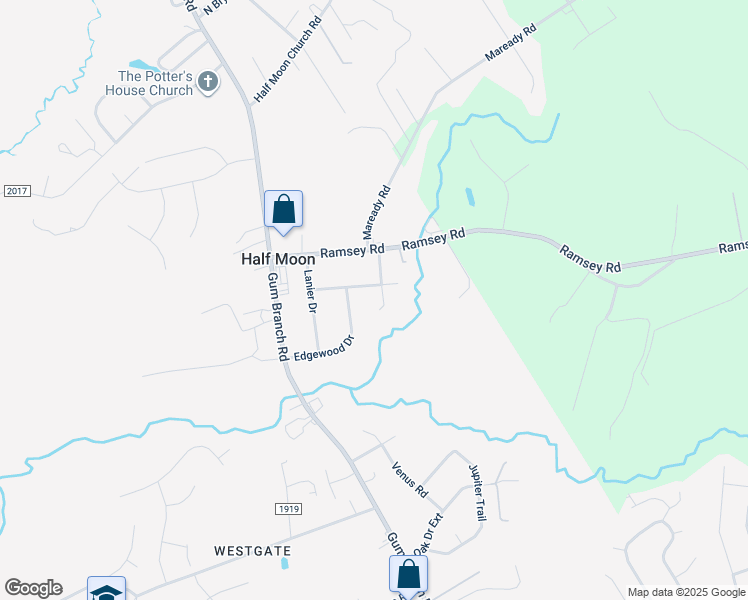 map of restaurants, bars, coffee shops, grocery stores, and more near 206 Woodland Drive in Jacksonville