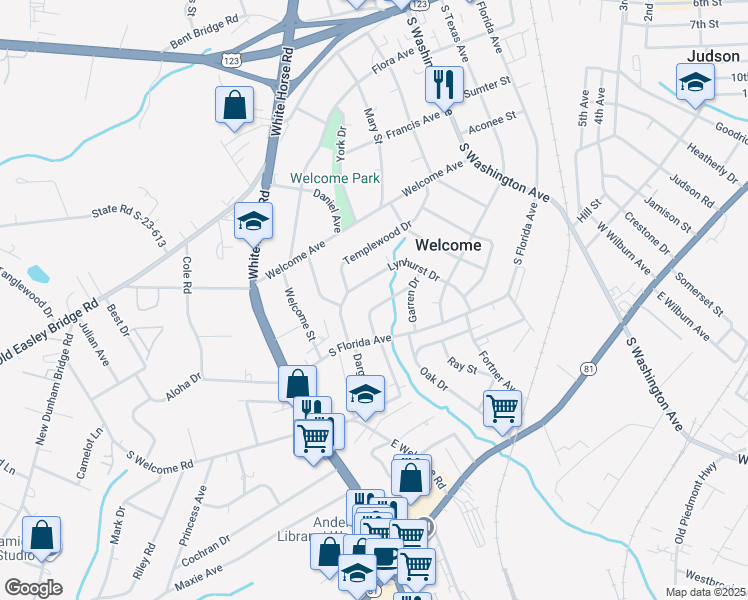 map of restaurants, bars, coffee shops, grocery stores, and more near 10 Mc Lendon Drive in Greenville